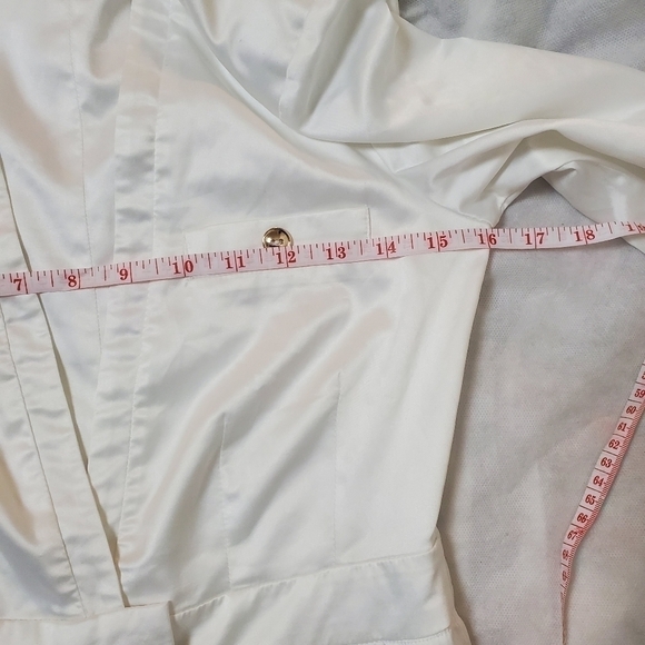 Jluxlabel Satin Feel Deep Plunge Sinclair Jumpsuit White Size Small - Picture 10 of 16